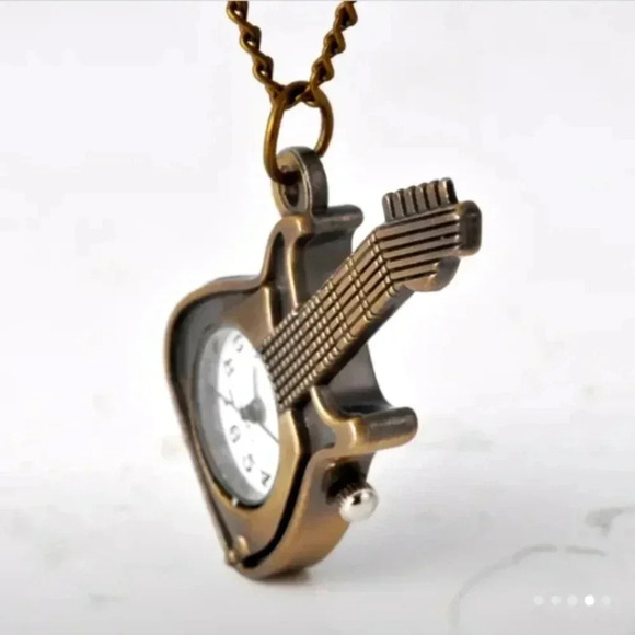 Guitar Pocket Watch Jewelry Small Size..NWT.. - Picture 5 of 6